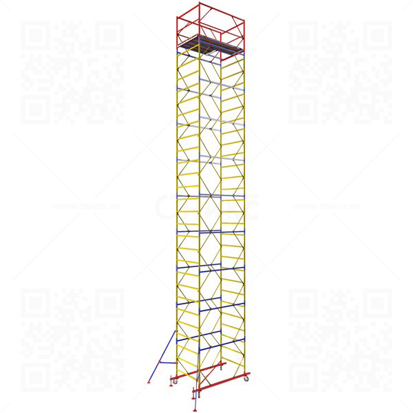 Вышка тура ВСР-3 (12,5м), площадка 1,2*1,6м, высота 12,5м., высота рабочей площадки 11,4м.