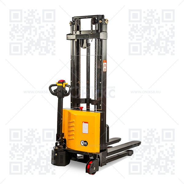 Штабелер самоходный TOR PWS10S-1600, 1000кг. 1,6м, с электроподъемом, АКБ 75Ah