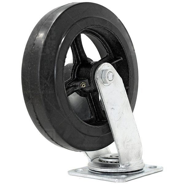 Колесная опора d250 поворотное чугун. обод, резина SCD 85 г\п 350 кг