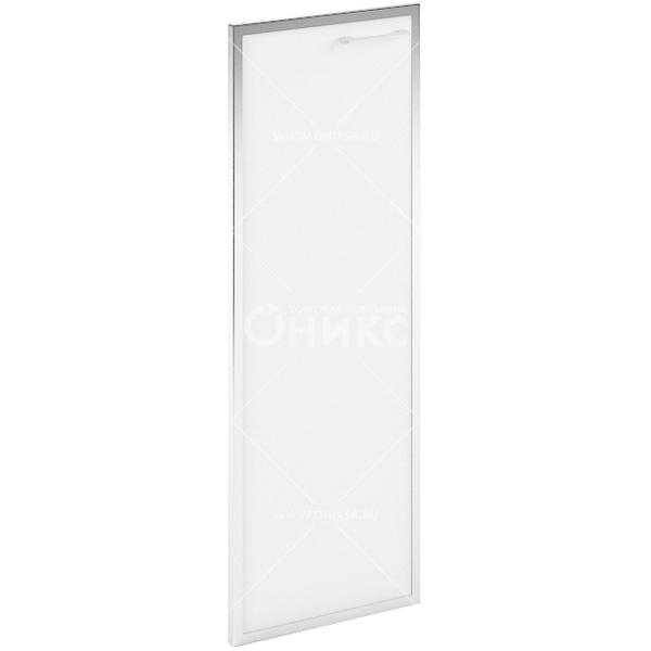 Дверь стеклянная в AL-рамке XRG 42-1(L) левая Сатин белый 1132х422х22 XTEN