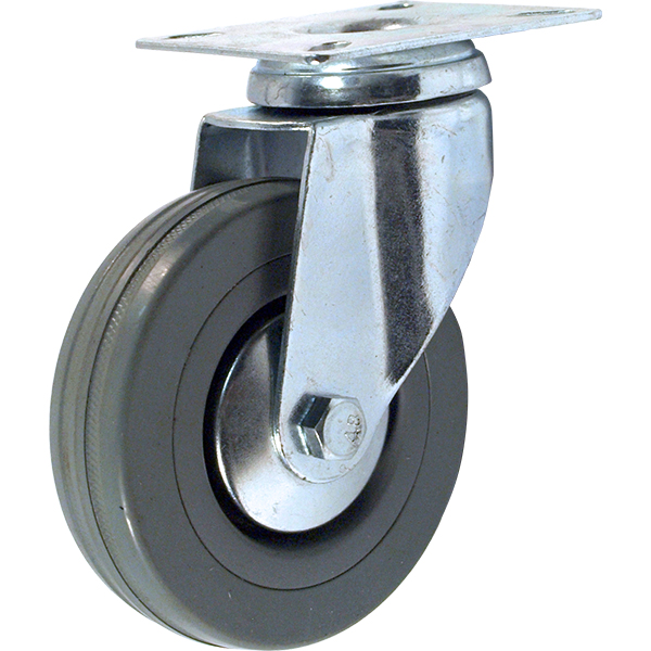 Колесная опора d125 поворотная SCg 55 серая резина г\п 100 кг (24)