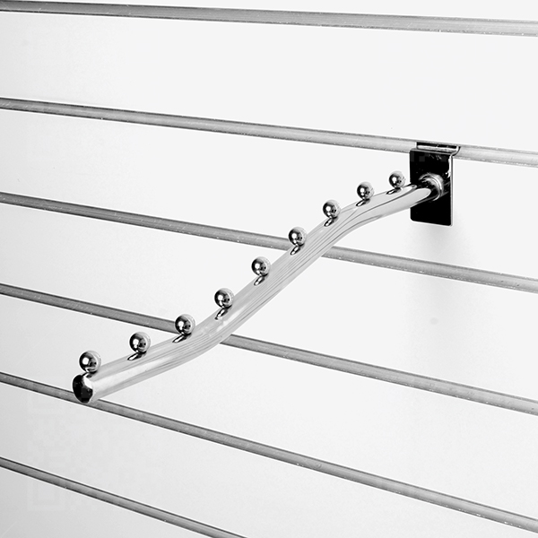 Кронштейн наклонный изогнутый с 9-ю шариками, d=19мм, длина 400мм, хром A018-400