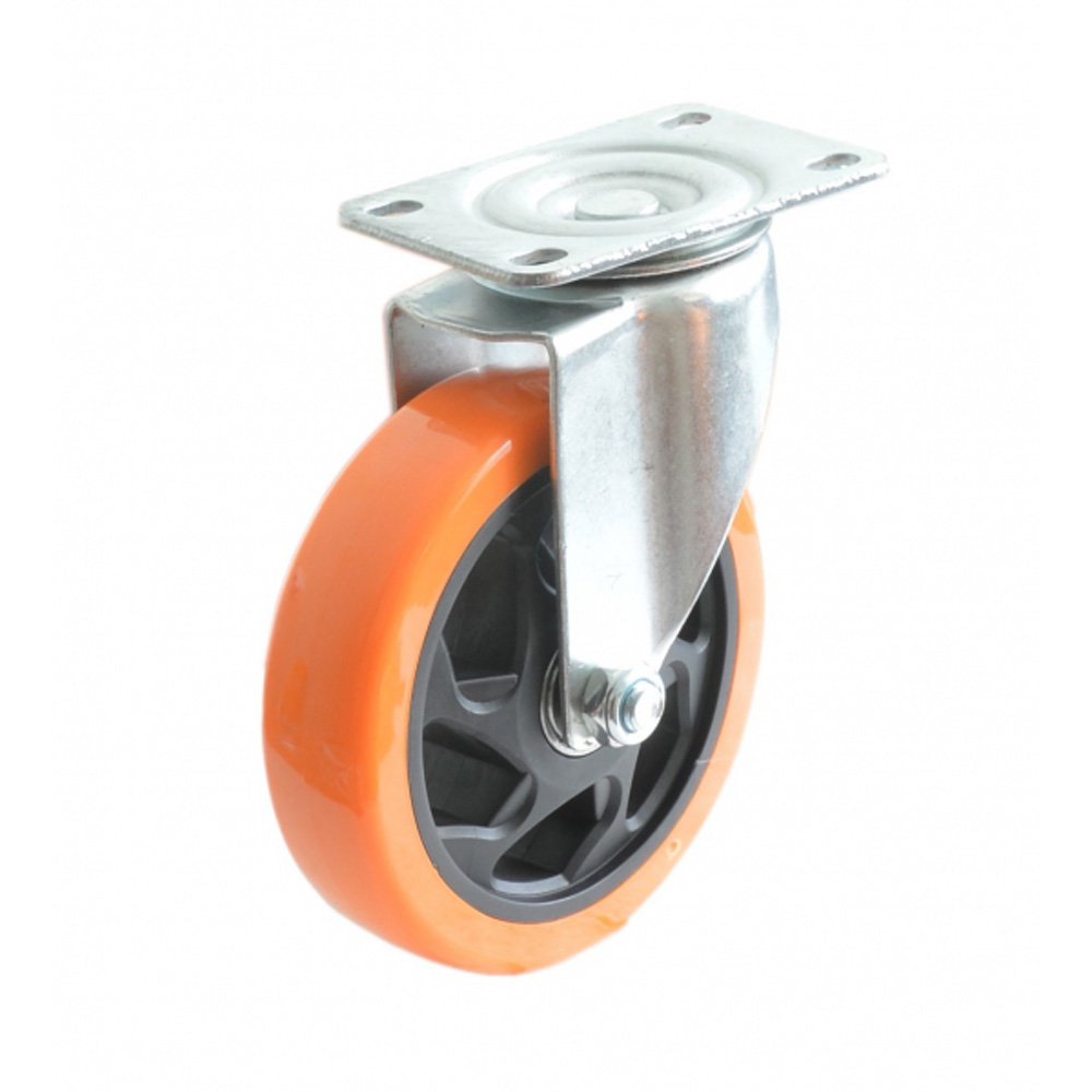 Колесная опора d125 поворотное, PVC, полиуретан (Medium) 4023125PVC г\п 110 кг