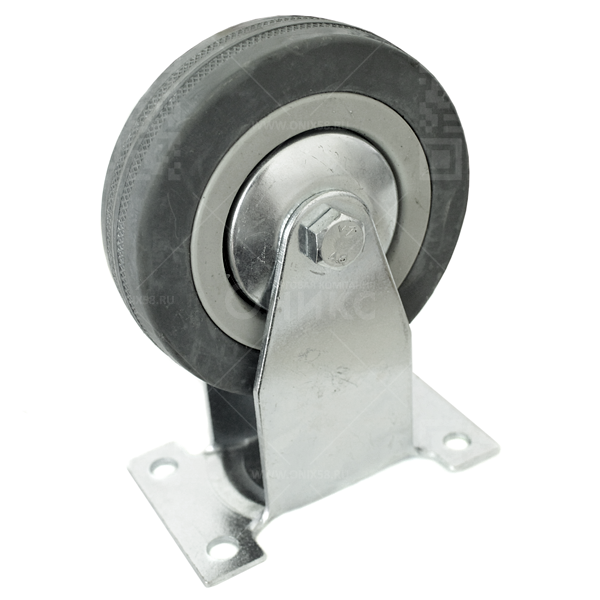 Колесная опора d125 неповоротная FCg 54 серая резина г\п 100 кг (24)
