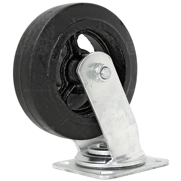 Колесная опора d150 поворотное чугун. обод, резина SCD 63 г\п 230 кг (8)