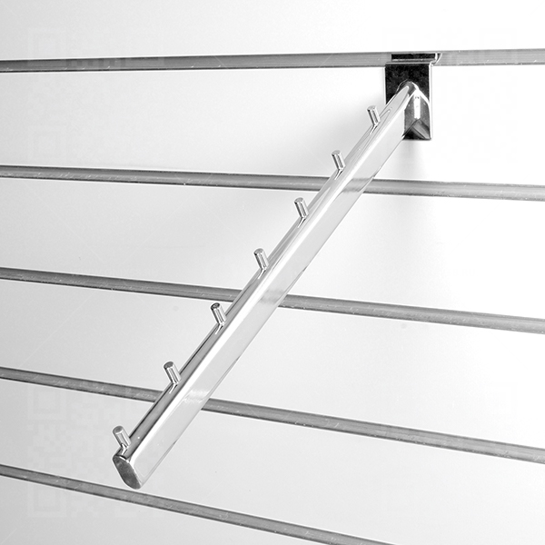 Кронштейн наклонный с 7-ю штырьками, длина 400мм хром A111-7p/c 