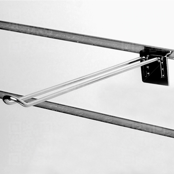 Еврокрючок для эконом панели двойной 250мм, d.5мм, хром A303c 