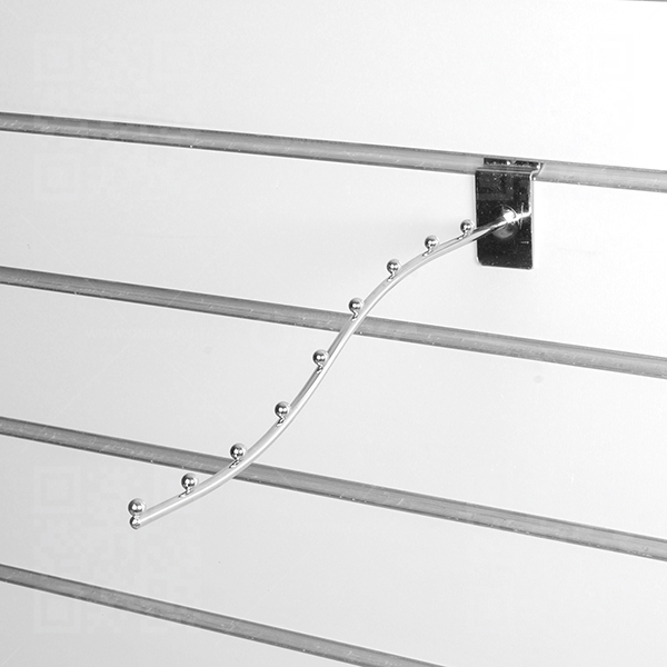 Кронштейн изогнутый с 9-ю шариками, d=6мм, длина 350мм, хром A105-350