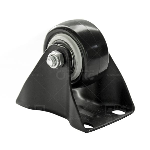 Колесная опора d40 неповоротная FCg(М) 40мм черная резина г\п 35 кг. 4052040