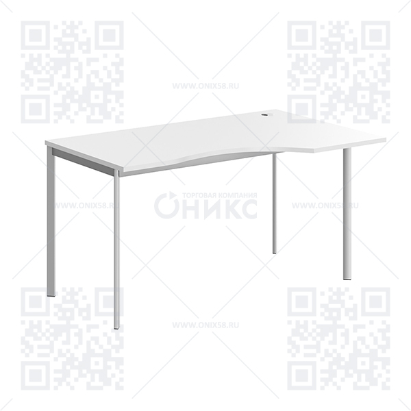 Стол эргономичный СА-2S(R) правый, 1400*900*755 белый полуматовый IMAGO S