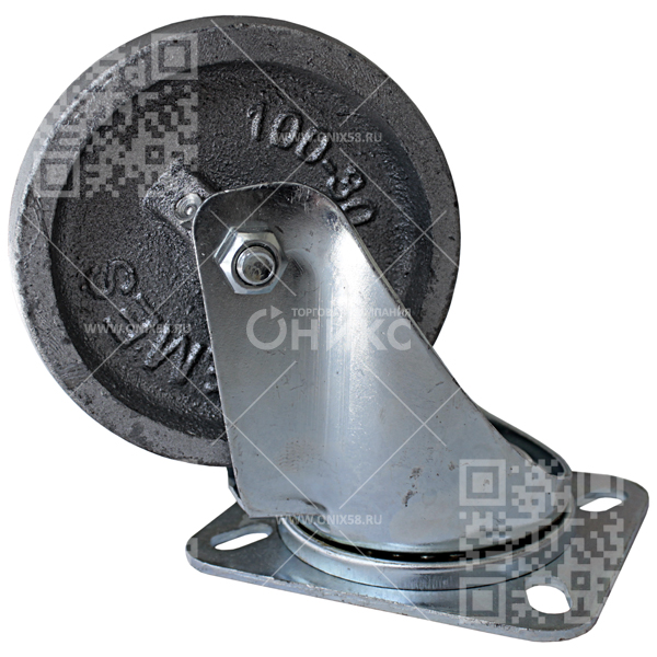 Колесная опора d100 поворотное, чугун EM 01 VKV 100 г\п 140 кг
