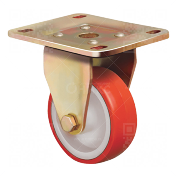 Колесная опора d100 неповоротная, полиуретан. обод нейлон ED02 ZBР 100 (Турция) г\п 250 кг