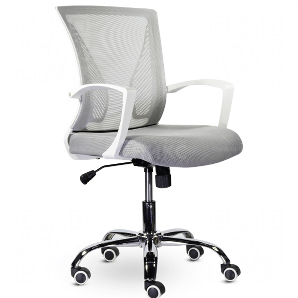 Кресло офисное Энжел CH-800 white, хром 