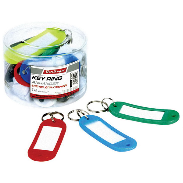 Набор брелоков для ключей OfficeSpace, 58мм, 12шт., ассорти
