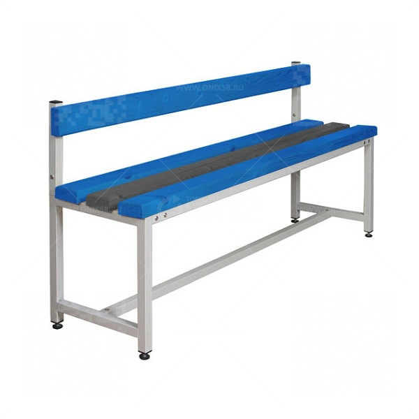 Скамья СКП-2С-1000 двойная, спинка, пластик