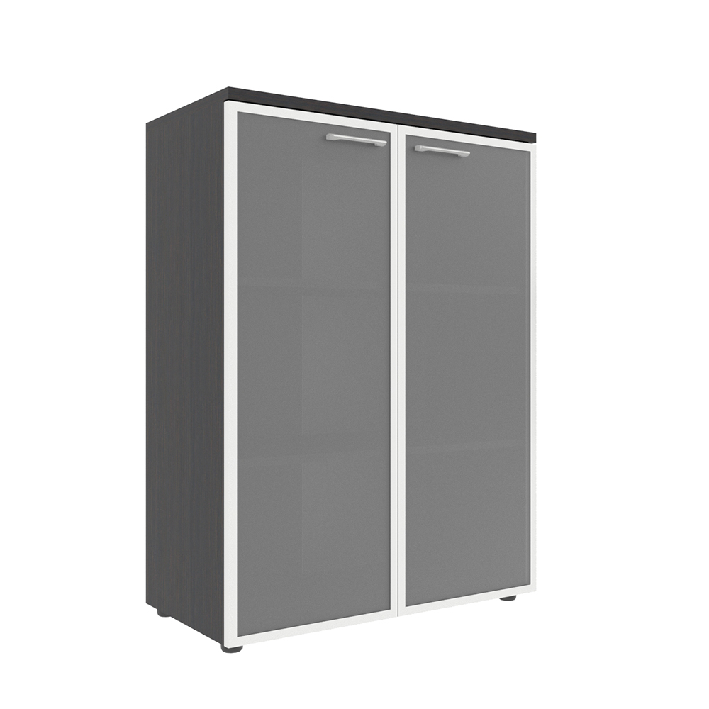 Шкаф XMC 85.7 со стеклянными дверьми в алюминевой рамке с топом 856х432х1190 XTEN (НАБОР)