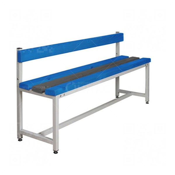 Скамья СКП-2С-1500 двойная, спинка, пластик