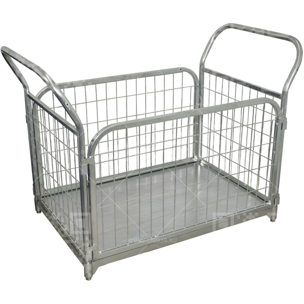 Тележка платформенная цинк с бортами ТС Ц 1 500*800 (без колес)