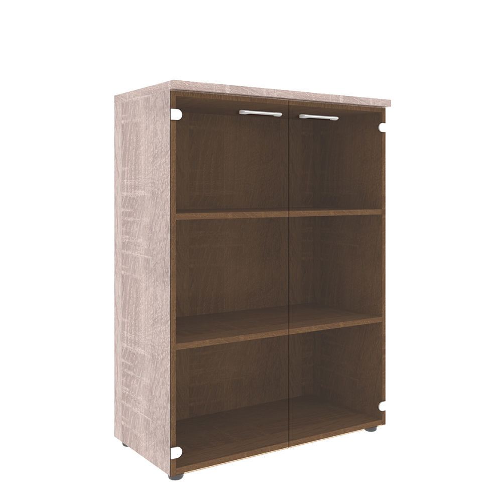 Шкаф XMC 85.2 со стеклянными дверьми и топом 856х432х1190 XTEN (НАБОР)