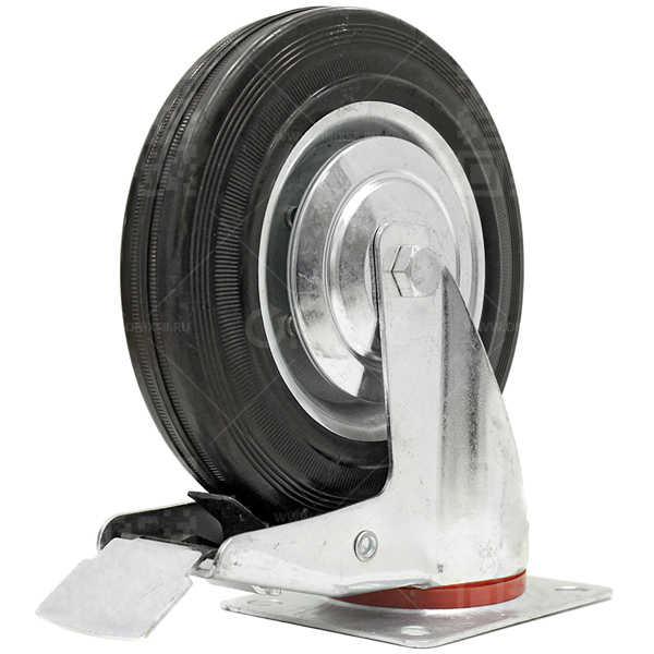Колесная опора d200 поворотная с тормозом SCB 80 г\п 230 кг (8)
