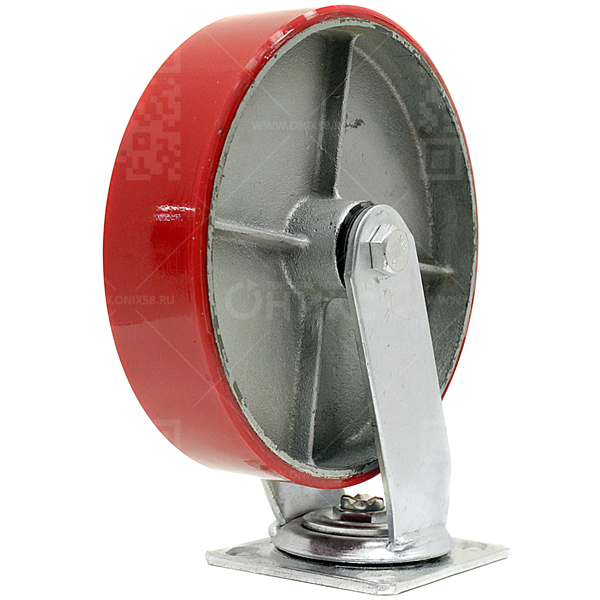 Колесная опора d250 поворотное, чугун. обод, полиуретан SCP 85 