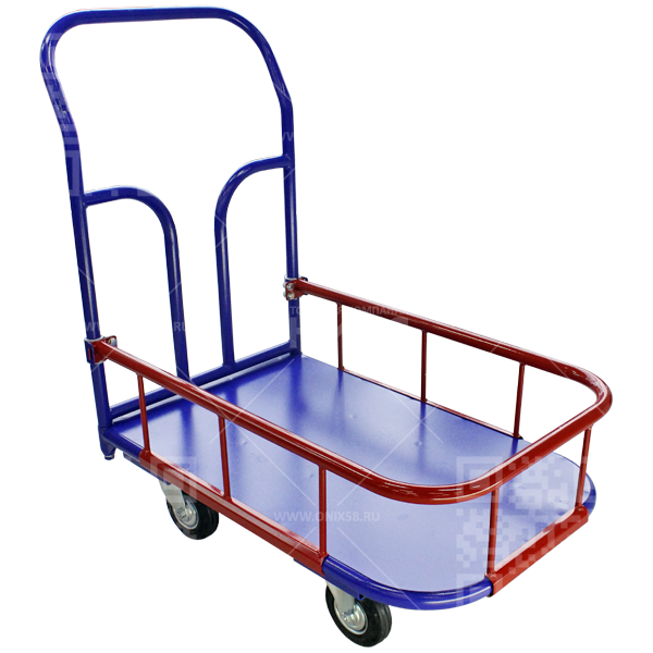 Тележка платформенная ТПБ 10 800*1800 с бортиком колеса d-200