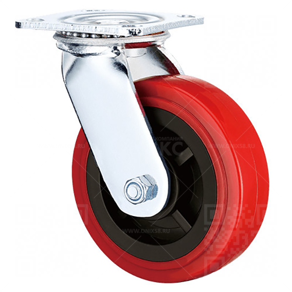 Колесная опора d160поворотное, нейлон. обод, полиуретан SCPn 63 г\п 480 кг (8)