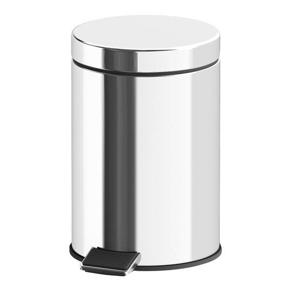 Урна педальная 30 л. хром