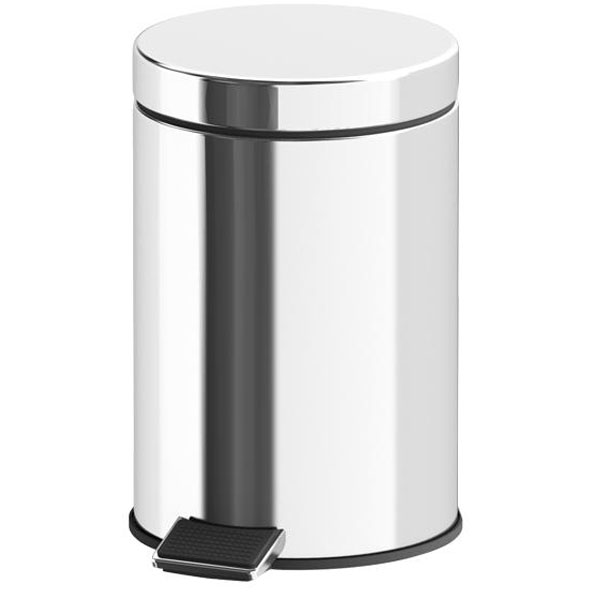 Урна педальная 20 л. хром