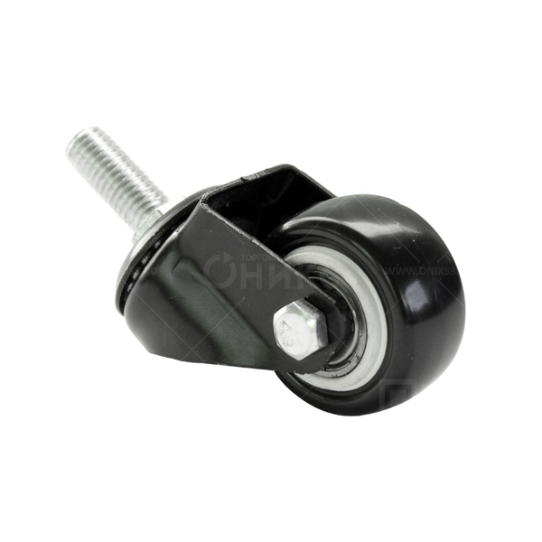 Колесная опора d40 болтовое крепление SCtg(М) 40мм черная резина г\п 35 кг.  4062040 М10