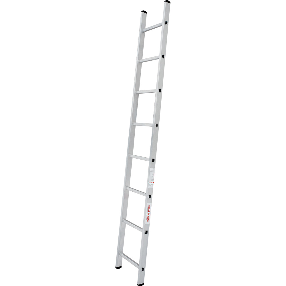 Лестница односекционная 8 ступеней, NV1210, 2,12м. алюминиевая