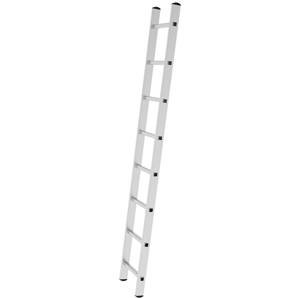 Лестница односекционная 8 ступеней, NV2210, 2,09м. алюминиевая