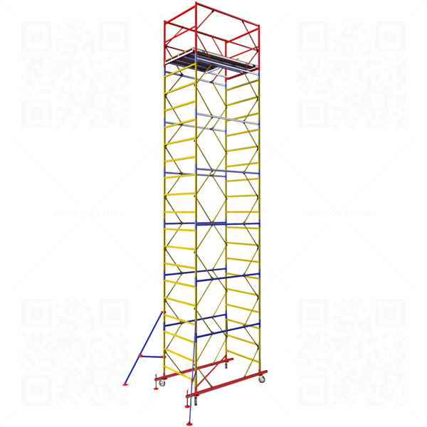 Вышка тура ВСР-3  (8,8м), площадка 1,2*1,6м, высота 8,8м., высота рабочей площадки 7,7м.