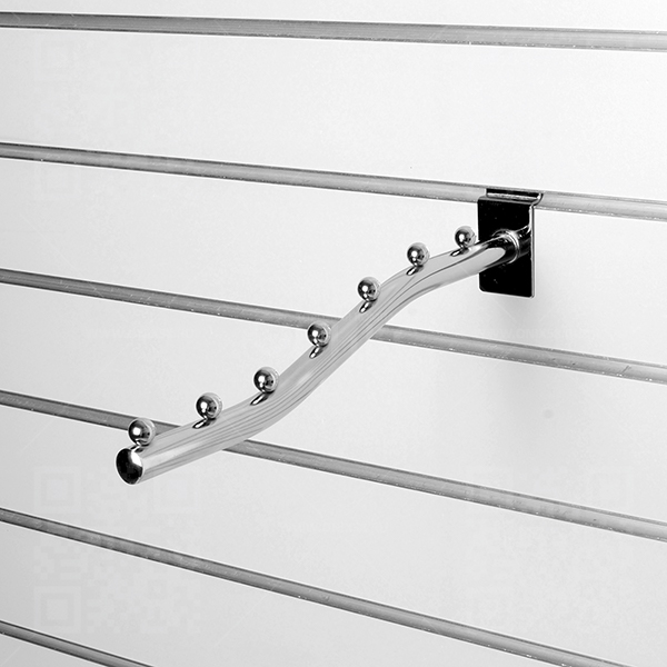 Кронштейн наклонный изогнутый с 7-ю шариками, d=19мм, длина 350мм, хром A018-350 