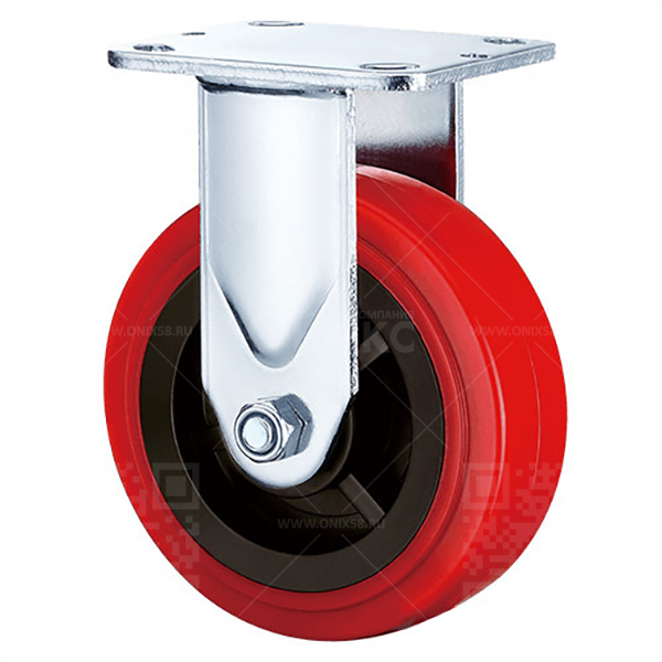 Колесная опора d125 неповоротное, нейлон. обод, полиуретан FCPn 55 г\п 300 кг (10)