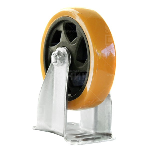 Колесная опора d125 неповоротное, PVC, полиуретан (Medium) 4021125PVC г\п 110 кг