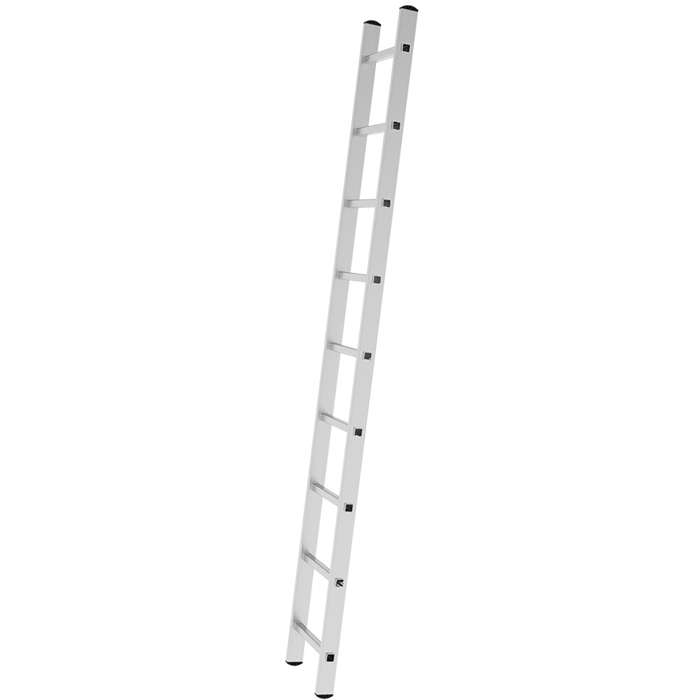 Лестница односекционная 9 ступеней, NV2210, 2,35м. алюминиевая