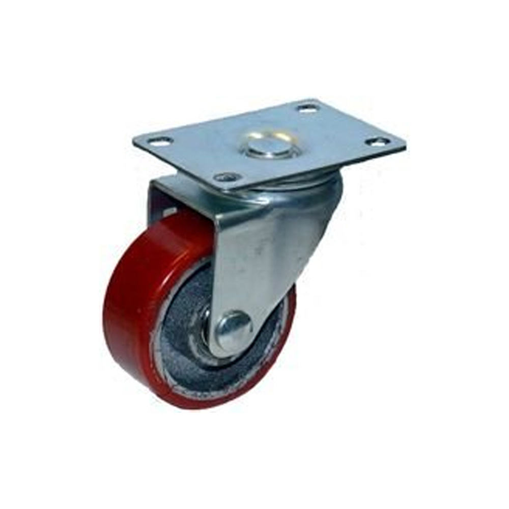 Колесная опора d125 поворотное, чугун. обод, полиуретан (Medium) 1043125М г\п 120 кг