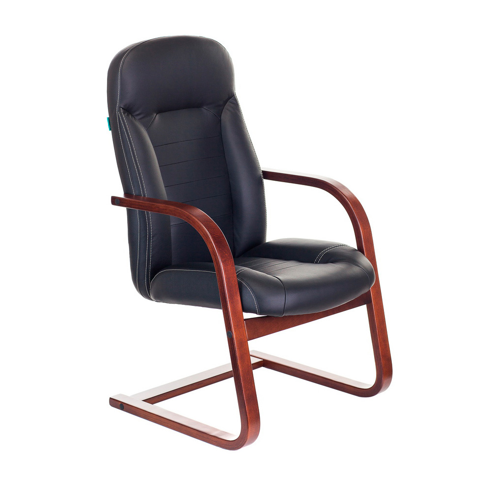 Стул Бюрократ T-9923WALNUT-AV кожа на полозьях