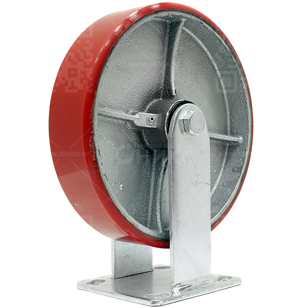 Колесная опора d250 неповоротное, чугун. обод, полиуретан FCP 85 