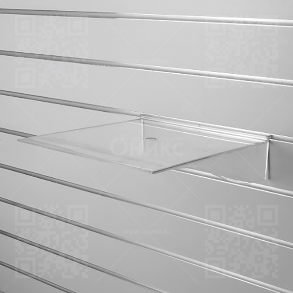 Полка для экономпанели прозрачная 300х330, шт F194/P 