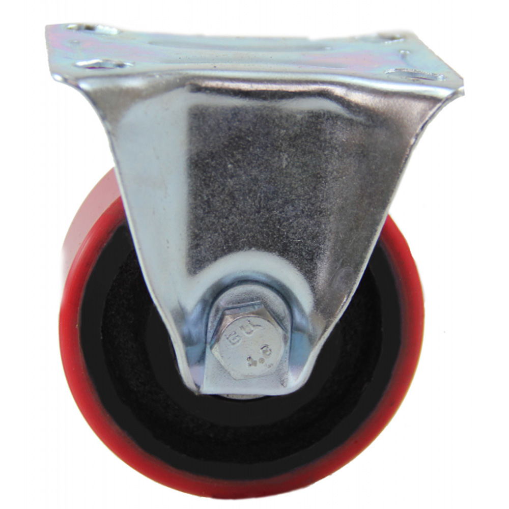 Колесная опора d125 неповоротное, чугун. обод, полиуретан (Medium) 1041125М г\п 120 кг