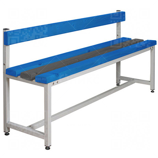 Скамья СКП-2С-2000 двойная, спинка, пластик