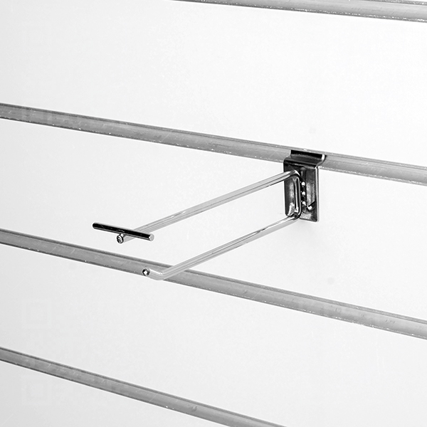 Крючок для экономпанели одинарный под ценникодержатель 200мм, d.5мм, хром A325-200 Type2