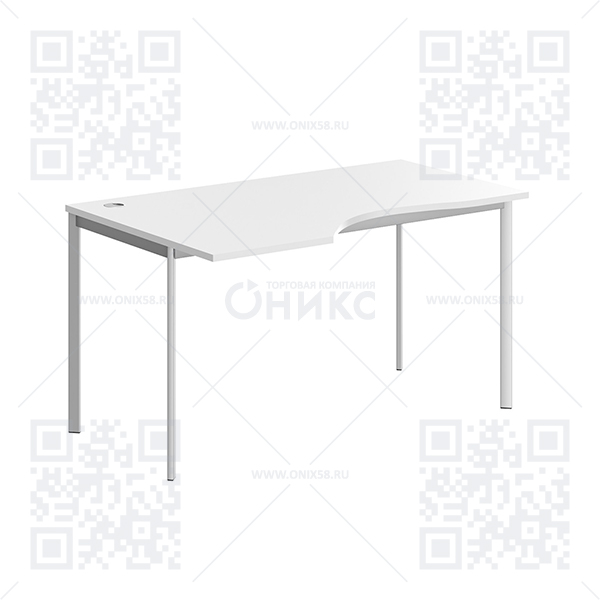 Стол эргономичный СА-2S(L) левый, 1400*900*755 белый полуматовый IMAGO S