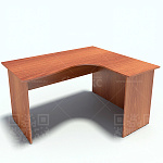 В-824П Стол эргономичный правый, 1380*1180*740мм. (ВС-824прав / ВК-824прав) (Ольха горская)