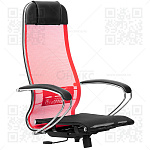 Каркас кресла МЕТТА В 1m 4/ K131 (Комплект 4)  (сетка Т-08 красная/ Т-01 черная)