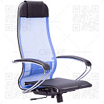 Каркас кресла МЕТТА В 1m 4/ K131 (Комплект 4)  (сетка Т-04 васильковая/ Т-01 черная)