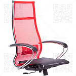 Каркас кресла МЕТТА B 1m 7/К131 (Комплект 7) (сетка Т-08 красная/ Т-01 черная)