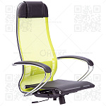 Каркас кресла МЕТТА В 1m 4/ K131 (Комплект 4)  (сетка Т-09 лайм/ Т-01 черная)